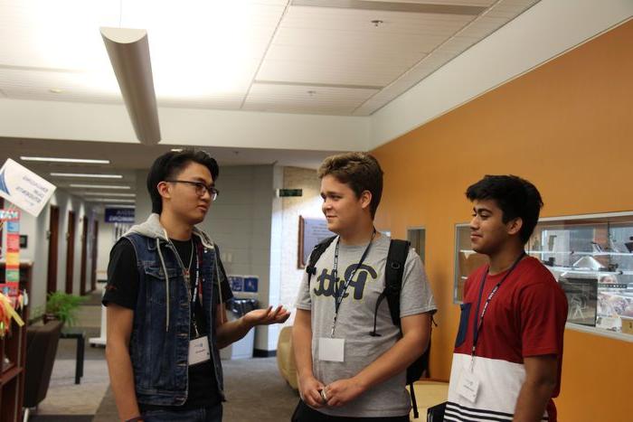 International students socializing in Thun
