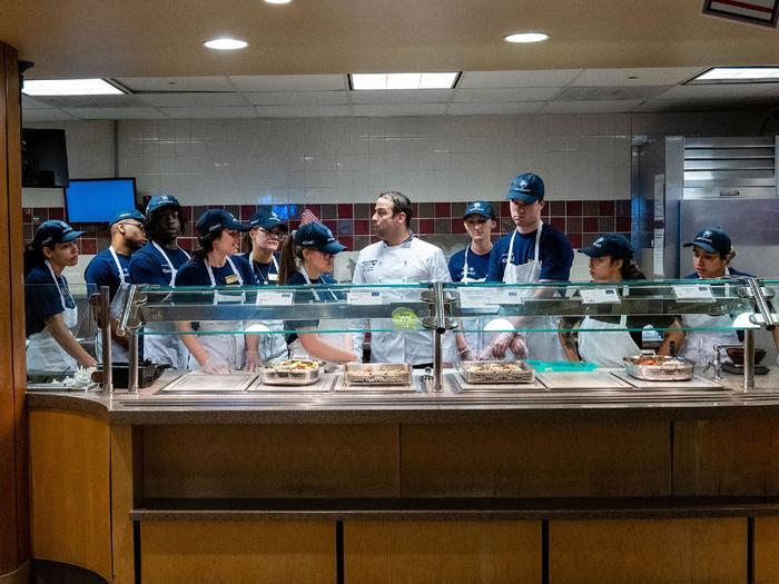 Berks Hospitality Management students work in a food service facility