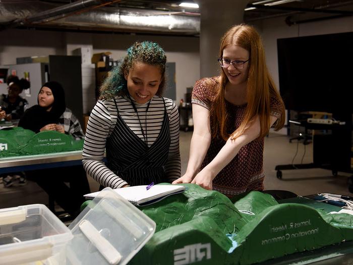 Penn State Berks students Lillie Mohn and Jenicy Strong