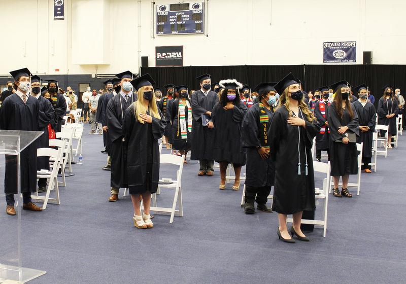 Class of 2021 standing.