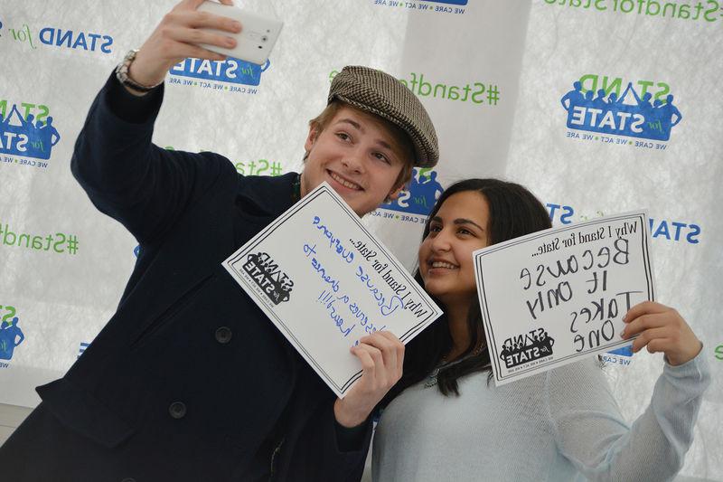 Two students taking a selfie