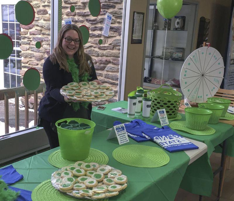 Sarah Luvender displaying cookies 