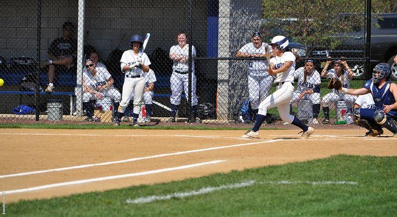 Jenna Heffner at bat in a 2017 softball game