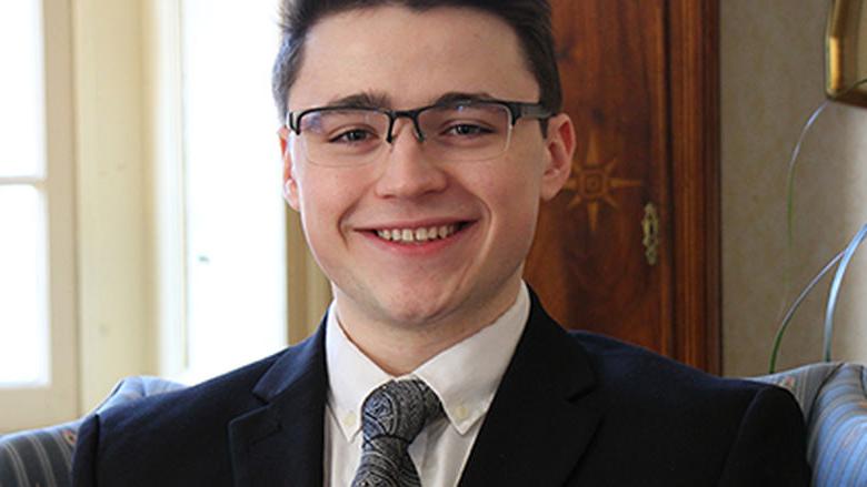Ethan Adams, first recipient of the Simplr Artificial Intelligence Technology Scholarship, 