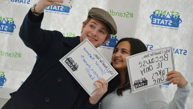 Two students taking a selfie