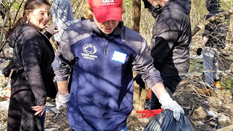 College partners with community for trail cleanup