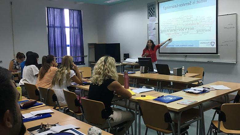 Donna Chambers during her presentation at the University of Split.