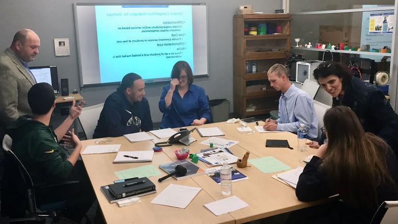 Students participate in Customer Discovery Lab pre-pandemic.