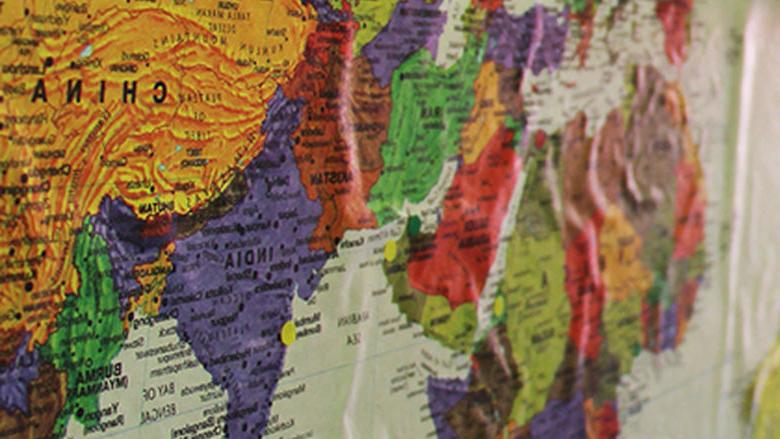 A map of the world.