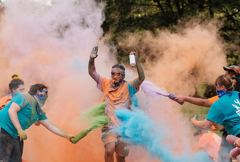 Berks students participating in the Color Run.