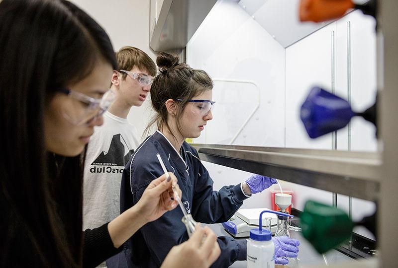 students in lab