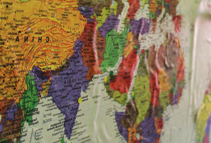 A map of the world.