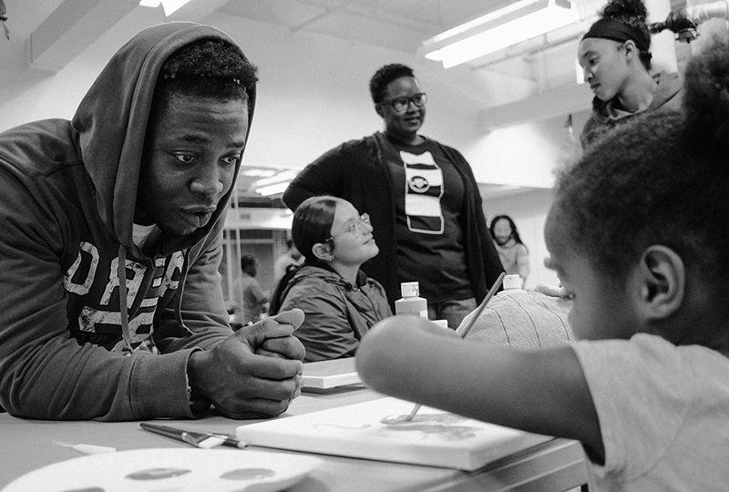Ebonie Cunningham Stringer helps students and youth get to know each other.