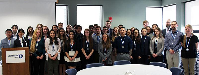 Fifty-six Penn State Berks students received recognition at the University Scholastic Awards Ceremony