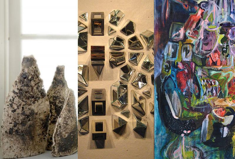 Art works by Erika Stearly, Mike Miller and Delores Kershner