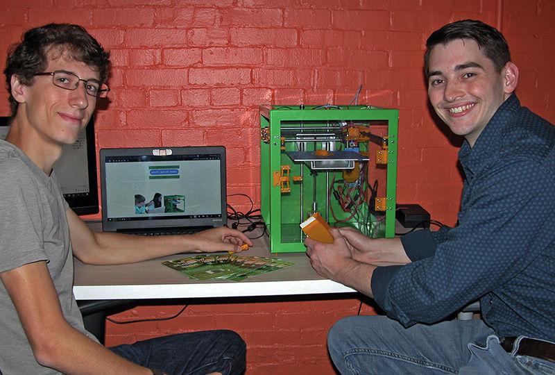 Joe Sinclair, left, at the Berks Launchbox.