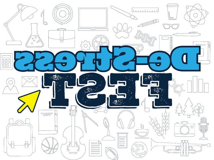 Libraries' De-stress Fest banner