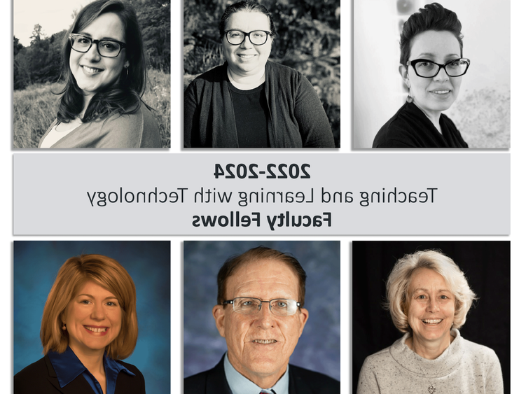 Penn State’s 2022-24 TLT Faculty Fellows (clockwise from top left) are Anna Divinsky, Cookie Redding, Zena Tredinnick-Kirby, Jeanne Marie Rose, Gregory R. Pierce and Jacqueline Bortiatynski.  