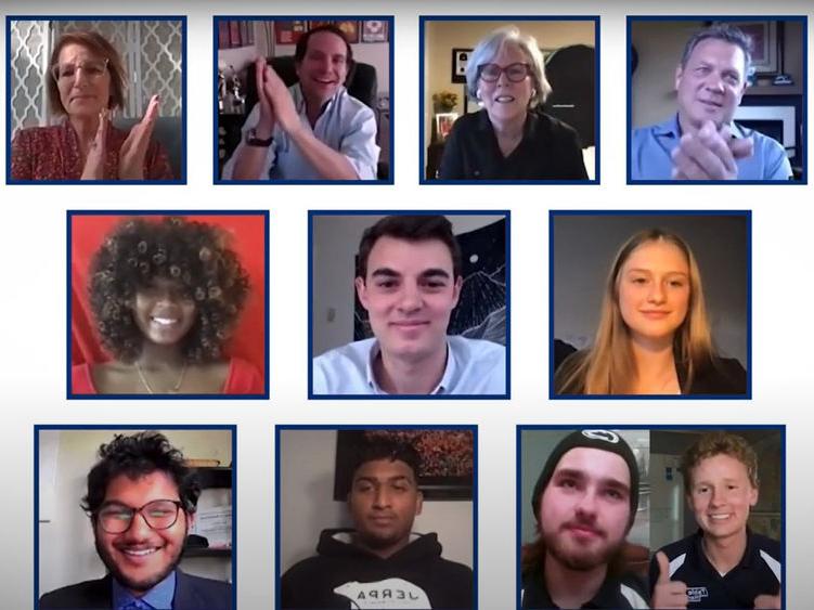 Student founders competing on the 2021 "The Investment"
