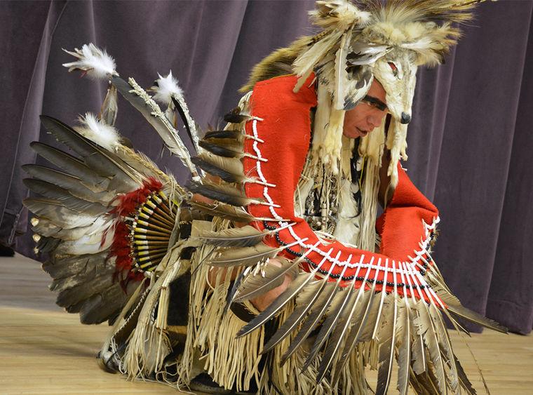 Piscataway Nation Singer wearing traditional indigenous garb